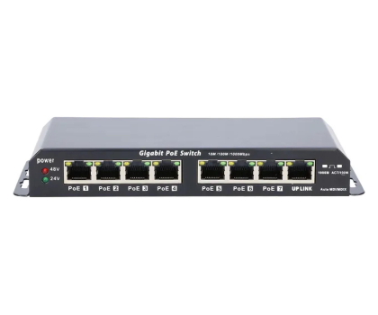 Switch ExtraLink KRATOS PoE 7x Gigabit PoE, 1x Uplink RJ45, Zasilacz 24V 2.5A